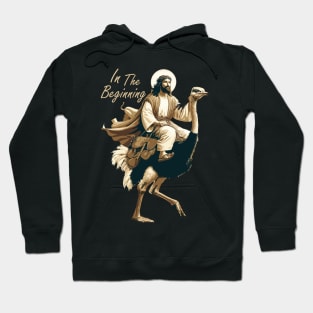 Jesus Riding A Ostrich Hoodie